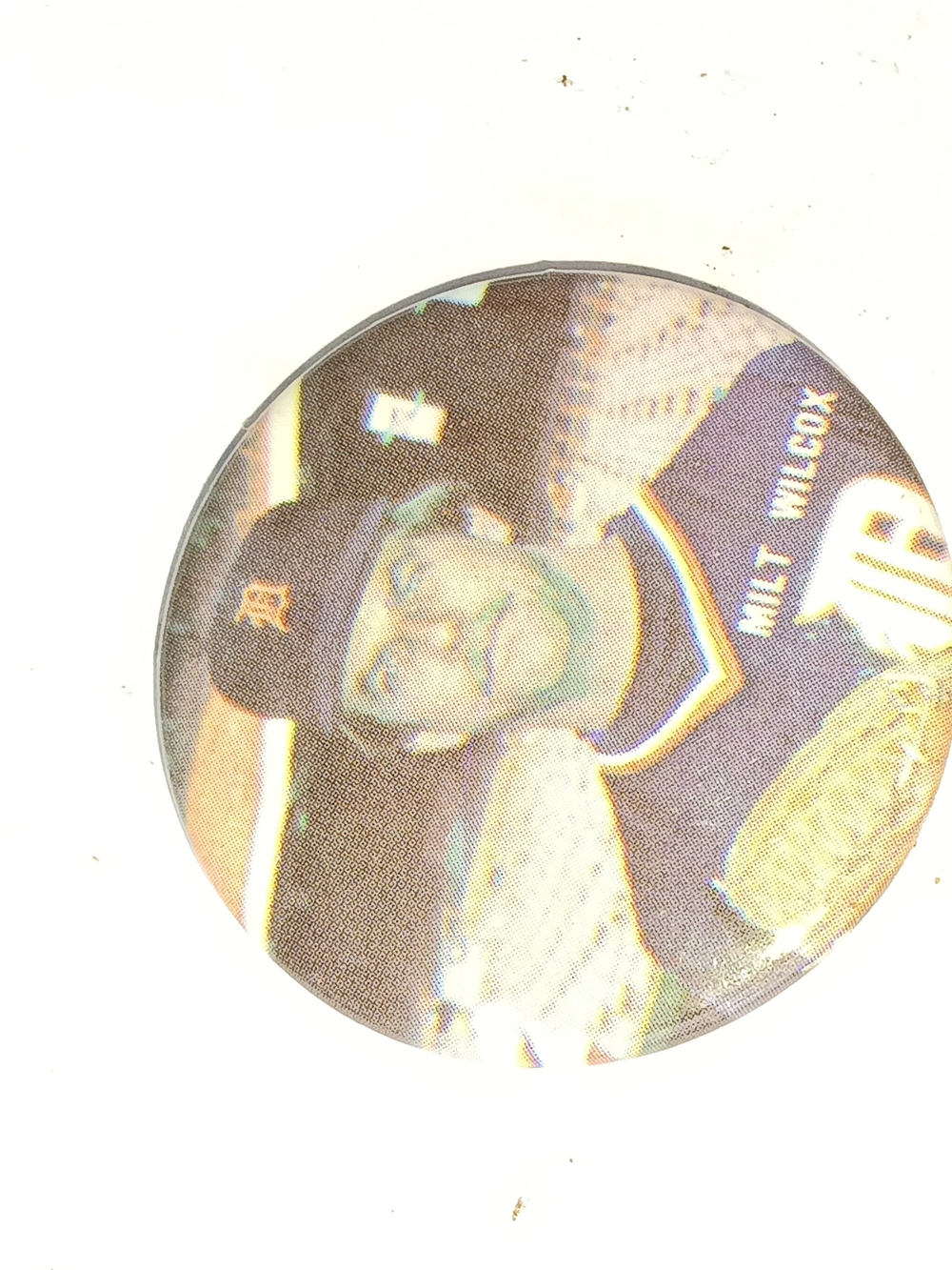 Vintage Detroit Tigers Milt Wilcox Baseball Pinback Button New Old Stock 70s 80s